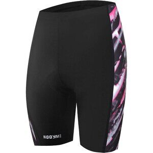 Nooyme Black Pink Padded Cycling Shorts XL Women’s Bike Riding Gear Reflective